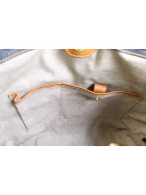 Dooney and Bourke Dillen Navy Pebble Leather Double Pocket Convertible Shopper thumbnail 8