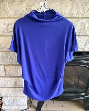*5 for $45* Royal Blue Maternity Short-Sleeve Mock Neck Top M thumbnail 1