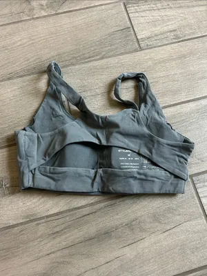 Stylerunner Gray Racerback Sports Bra thumbnail 3