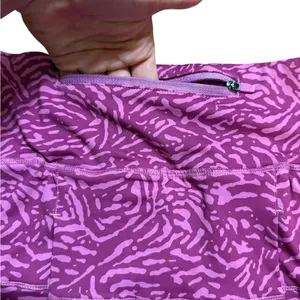 Purple & Pink Animal Print‎ Athletic Skort Built-in Shorts Size 8 thumbnail 9