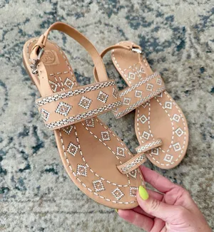 Tory Burch Blake Leather Sandals Sz 8.5 thumbnail 1