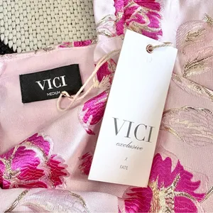 Vici Marie Anne Floral Puff Sleeve Cutout Mini Dress Medium thumbnail 13