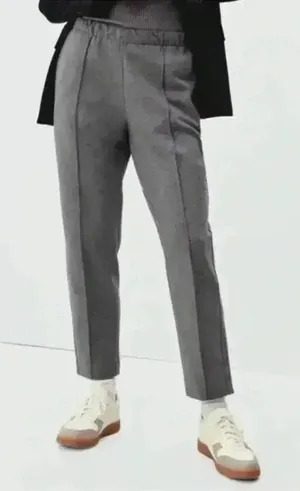 Everlane The Dream Pant XS Heather Grey Charcoal Tapered Tailored Stretch thumbnail 1