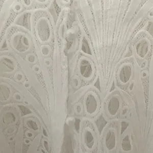 Hollow Lace Top Sz L White Guipure Romantic Sleeves Coquette Feminine Victorian thumbnail 7