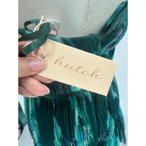 Hutch Lanza Strapless Tiered Tulle Gown‎ in Teal Bloom Size 2 thumbnail 8