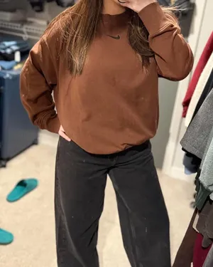 Nike Oversized Brown Crewneck thumbnail 1