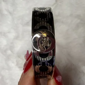 COACH “C” Signed Enamel Stainless Steel Bangle thumbnail 6