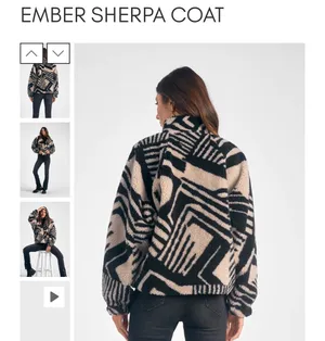 Ember Sherpa Coat Size M thumbnail 3
