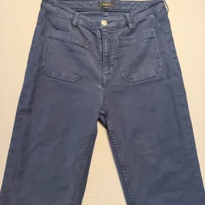 Quince Stretch Knit Wide Leg Pants Deep Navy Blue High Rise Women Size 8 thumbnail 12