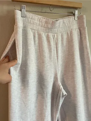 Varley Ivory Marl The Relaxed Pull On Pants Size Large thumbnail 7