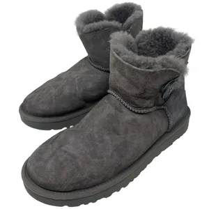 UGG Bailey Button Charcoal Grey Suede Boots Women’s Size 11 thumbnail 5