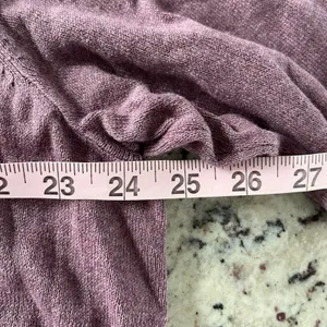 J. Jill Womens V-Neck Pullover‎ Sweater Plum Purple Heathered Cotton Blend 2X thumbnail 5