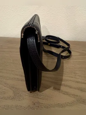 Marc Jacobs Black Pebbled Leather Crossbody Wallet with Removable Snap thumbnail 8