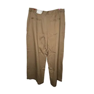 A.n.a Women's Pants Pleated Chino Long Trouser Wide Leg Hi-Rise‎ Tan Sz. 18 NWT thumbnail 7