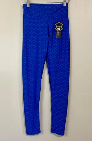 Women’s Butt Lifting Yoga Activewear Pants Leggings Blue NWT TikTok Leggings thumbnail 1