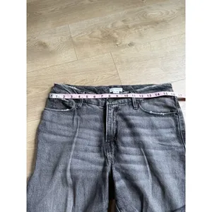 Good American Good Distressed Jeans Women's Size 6/28 Washed Out Black Mid Rise thumbnail 7