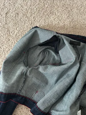 Zara shoulder pad denim jacket. XS thumbnail 13