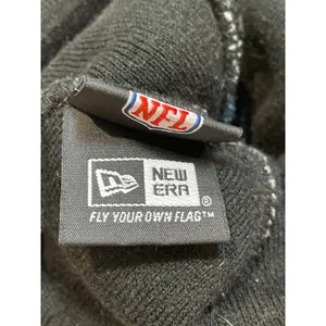 New Era Beanie One Size Gray Black NFL Raiders Knit Hat Embroidered Logo EUC thumbnail 5