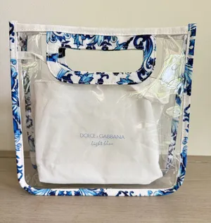 Dolce & Gabbana Light Blue Small Clear Tote Bag w/inner Pouch Purchase Gift NWOT thumbnail 1