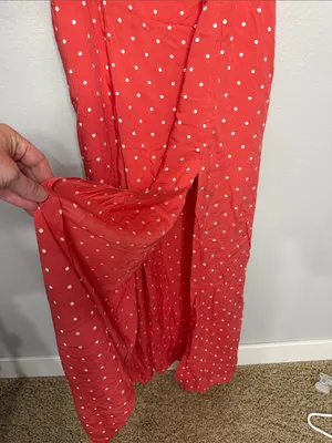 NWT Abercrombie maxi dress Coral Large thumbnail 6