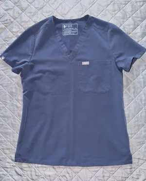 Figs Catarina‎ Top Women's Scrub V-neck Navy Blue Sz Xsmall thumbnail 1