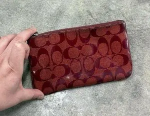 Vintage y2k Coach Patent Monogram wristlet wallet coin purse thumbnail 1