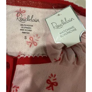 NWT Roudelain pink and red bow-print long-sleeve soft pajama set Size Small thumbnail 5