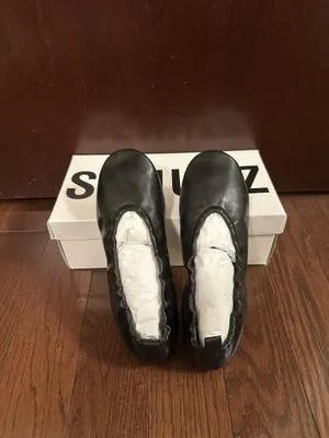Schutz Eudora Black Leather Flats thumbnail 2