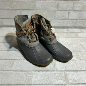 Sperry Gray Duck Boots Waterproof Rain Snow boots size 9 thumbnail 2