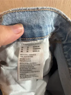 American Eagle Outfitters Super High Rise Light Wash Straight Jeans Size 20 thumbnail 5