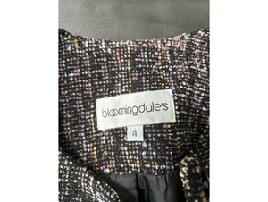 Bloomingdale's Women's Tweed Jacket Size 4 Black thumbnail 3