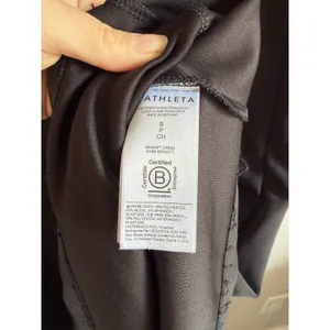 Athleta Black V-Neck Knee Length Shift Shirt Dress Womens S Modest Minimalist thumbnail 6