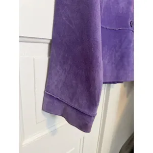 Vintage Brandon Thomas Purple Suede Leather Jacket Womens Medium VTG Blazer thumbnail 11