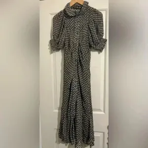 Anthropologie Puff Sleeve Twee‎ Mesh Midi Floral Feminine Dress Cottagecore Boho thumbnail 4