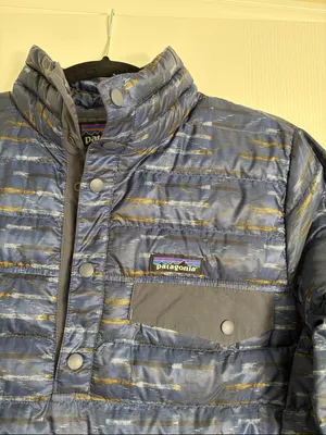 Women's Patagonia Down Snap-T Pullover Size S blue thumbnail 3