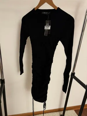 Black Dress With Side Cinches thumbnail 1