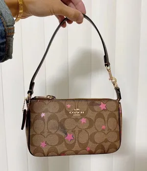 Coach C7294 Nolita 19 In Signature Canvas With Disco Star Print In Khaki Multi thumbnail 1
