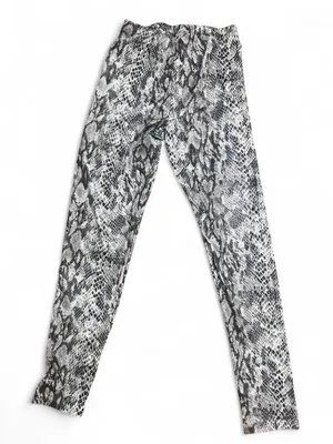 White Birch Snake Print Leggings - Gray/Black Animal Print Pants Size Medium thumbnail 2