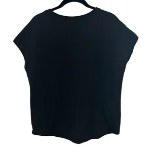 Women’s Black Cap Sleeve Casual T-Shirt Size Small thumbnail 3