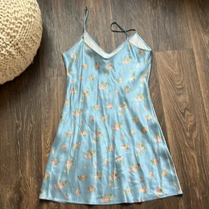 Reformation Blue Floral Slip Dress thumbnail 2