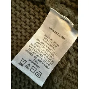 UpWest Resort & Mercantile Olive Green Chunky Knit Open‎ Cardigan Sweater XS thumbnail 4