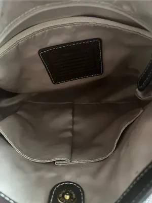 Coach Dark Brown Pebbled Leather Bag with Gold Hardware thumbnail 10