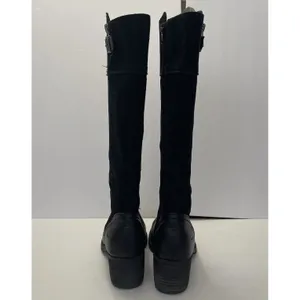 B. O. C. Born Austell Black Suede‎ Leather Tall Riding Boots Zipper Size 6.5 M thumbnail 4