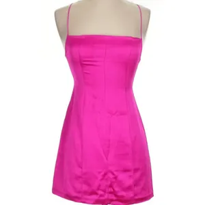 Retrofete pink satin‎ Janessa mini dress size xs thumbnail 5