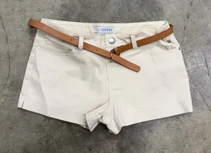 Vintage y2k retro Guess tan micro shorts with belt thumbnail 1