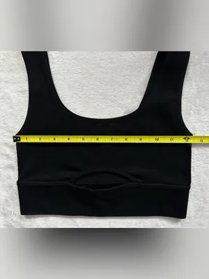 Better Be Ribbed Cut Out Sports Bra Black Size M/L Sporty Activewear Athletic thumbnail 3