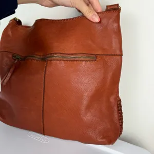 Marta Ponti Leather Woven Hobo Bag Made in Portugal Brown Slouchy thumbnail 9