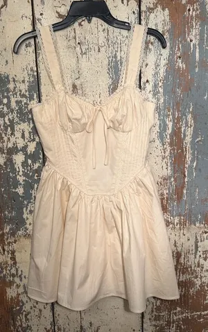 NWT Le Lis Corset-Style Milkmaid Mini Dress Festival Cottagecore Coquette XS thumbnail 1