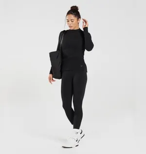 Gymshark Mockneck Pullover Black Sweater thumbnail 6