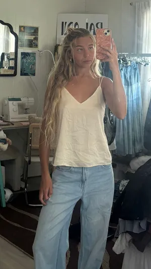 Butter Yellow Silk Top thumbnail 1